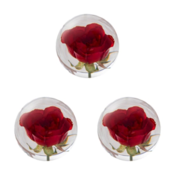 1/2/3/5 Utsökt blomma kristallkula present för alla tillfällen Rose 8cm 3Set