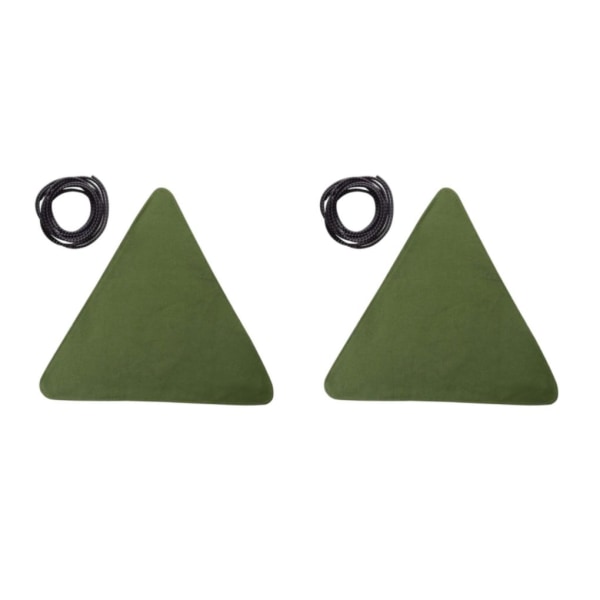 1/2/3/5 Canvas Camping För Triangel Pall Duk Resor Vandring Dark Green 37 x 37cm 2Set