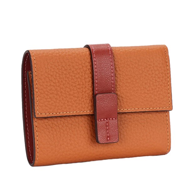 1/2/3/5 Damväska Rektangulär Trifold Cash Compartment Plånbok Gold Brown 1 Pc