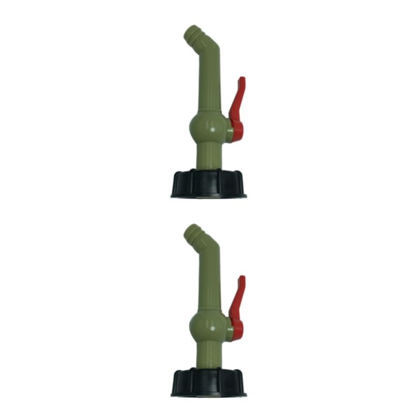 1/2/3 1000L IBC-tankventil Vattenadapter 60mm intern grov 25mm 2Set