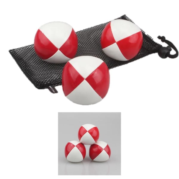 1/2/3 Clown jonglering boll kasta boll sport träning jonglera leksak Red White 6.3cm 1Set
