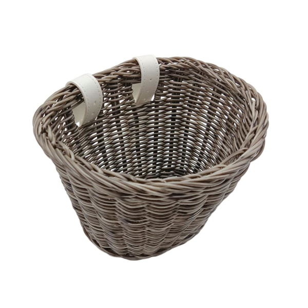 Wicker Kids Bike Basket Portable För Cykel Front Wicker för dark gray