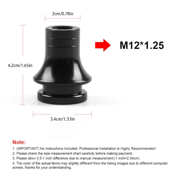 1/3/5 Car Gear Head Connector - Aluminiumlegering Slitstark Och M12X1.25 1 Pc