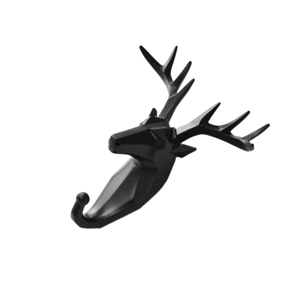 1/2/3/5 Robust och hållbar nyckelkrok för djurhuvud för enkel black (deer) 1Set