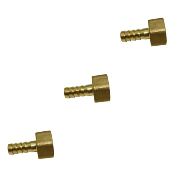 1/2/3/5 pneumatisk slangkoppling hona mässing/VVS-kopplingar 10mm 3Set