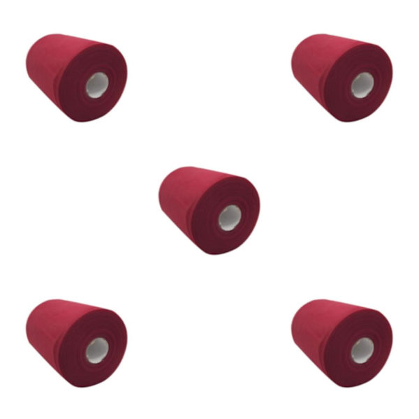 1/2/3/5 Festdekor Viktig tyllrulle för festlig stämning C18wine red 5PCS