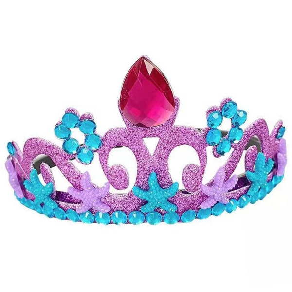 1/2/3 Crystal Girl Kids För Crown Dance Teens Costume Headdress Purple 12cm Dia 1Set