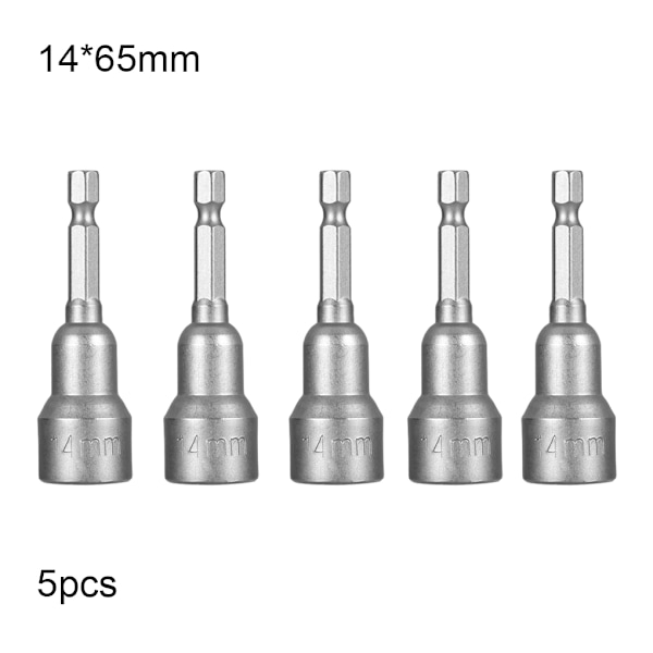 1/2/3/5 5 delar mutterdragare skaft pneumatisk skruvmejsel 14x65mm 1 Pc