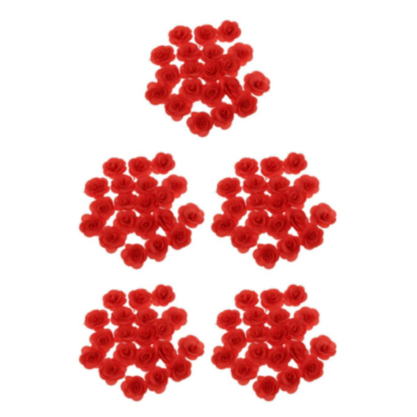 1/3/5 20 stycken Silk Rose Flower Head Bud DIY Craft Bröllop Red 4cm 5Set
