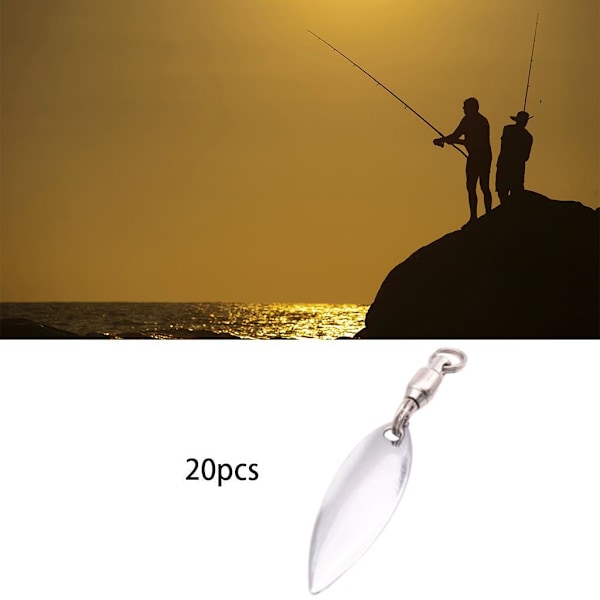 1/2/3/5 20 stycken Fiskedrag Verklighetstrogna fiskedrag Reflekterande Silver M 1Set
