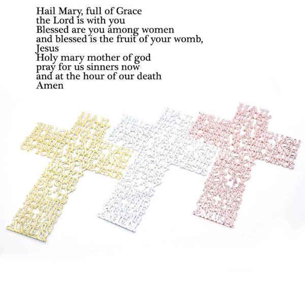 1/2/3/5 Stående krucifix Jesus Scriptures Cross Bön Gold 20cm 1Set