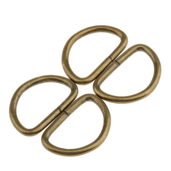 1/3/5 100 Pieces Alloy DIY D För Dee Ringar för Webbing 100x Bronze 20x10x2.5mm 1Set