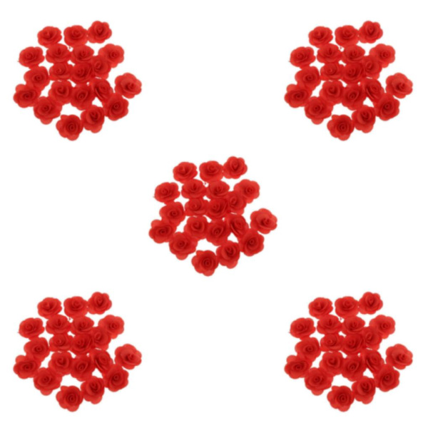 1/3/5 20 stycken Silk Rose Flower Head Bud DIY Craft Bröllop Red 4cm 5Set