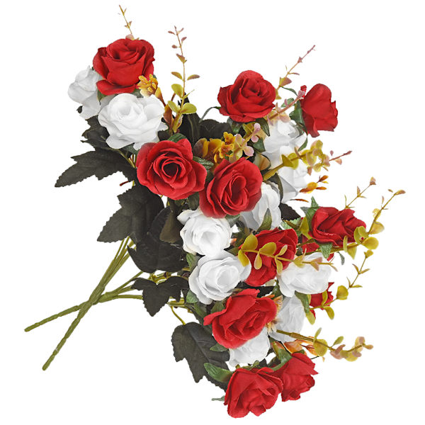 2st/ set Konstgjorda blommor Flerfärgad Valfri Fin red and white