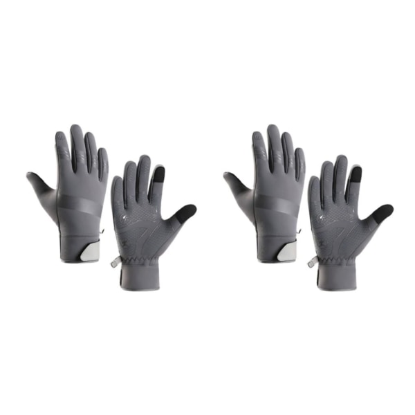 1/2/3/5 polyuretan vinterhandskar för oöverträffad värme och Grey XL 2PCS