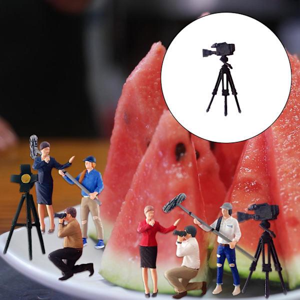 1/2/3/5 1:64 Handmålad modell Människor Figur Diorama Scenery Tripod Camera height 2.8-3cm 1Set