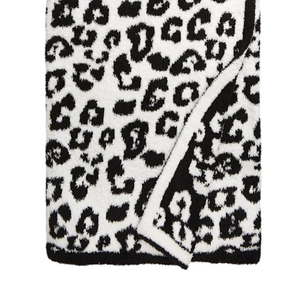 1/2/3 Throw Blanket Leopard Print Flanell Fleece Filtar Plysch black 40x47in 1Set