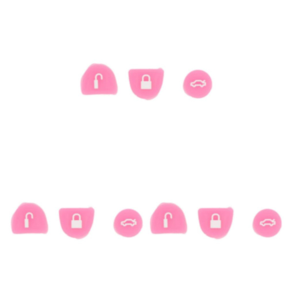 1/2/3/5 3st Silica Gel Key Buttons Fjärrreparationssats Bekvämt Pink 3Set