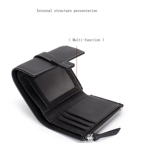 1/2/3/5 Damväska Rektangulär Trifold Cash Compartment Plånbok Gold Brown 1 Pc