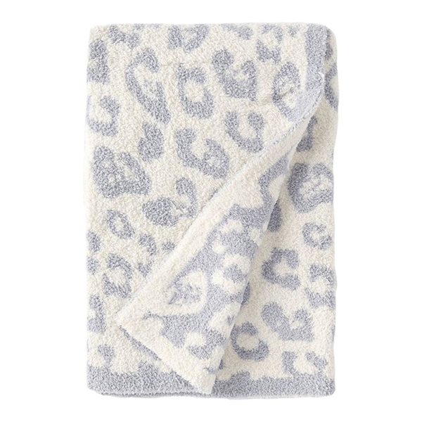 1/2/3 Throw Blanket Leopard Print Flanell Fleece Filtar Plysch white 40x47in 1Set