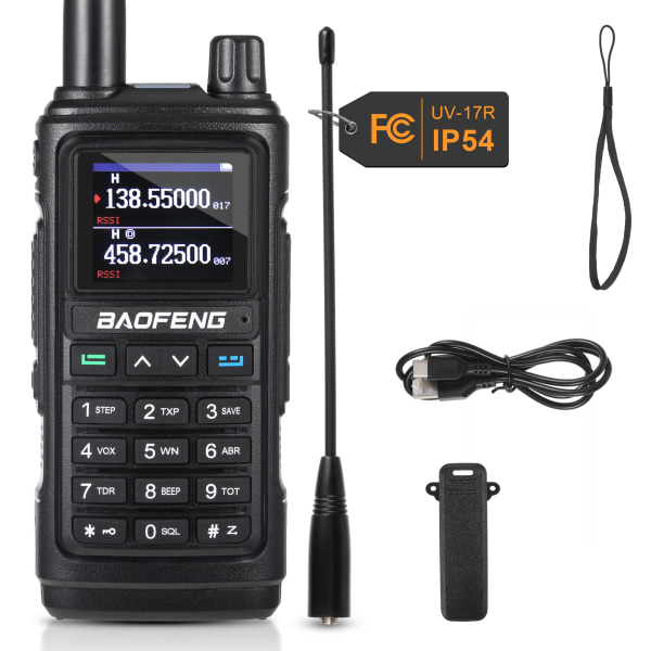 1/2/3 UHF/VHF med trådlös frekvenskopiering Handhållen skinkaradio BLack 1Set