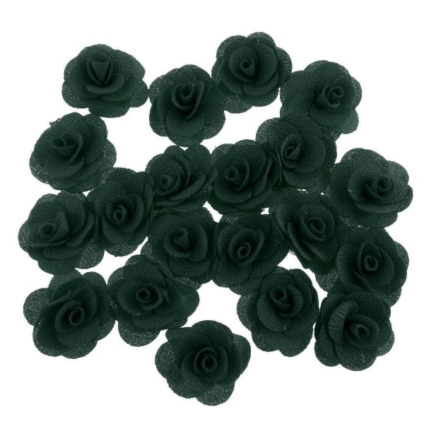 1/3/5 20 stycken Silk Rose Flower Head Bud DIY Craft Bröllop Dark Green 4cm 1Set