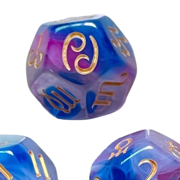 1/2/3/5 3st Akryl Astrologiska Tärningar Konstellationstärningar för Style F 1Set