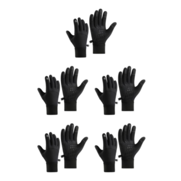 1/2/3/5 polyuretan vinterhandskar för oöverträffad värme och Black M 5PCS