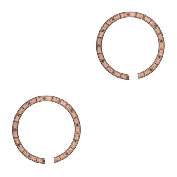 1/2/5 B-55 Akustisk gitarr Soundhole Rosette Inlay Dekoration 2Set