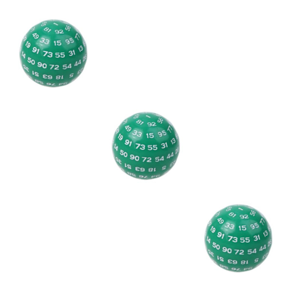 1/3/5 Akryltärningar Spelunderhållning Familjepolyedriska tärningar Green 48mm 3Set