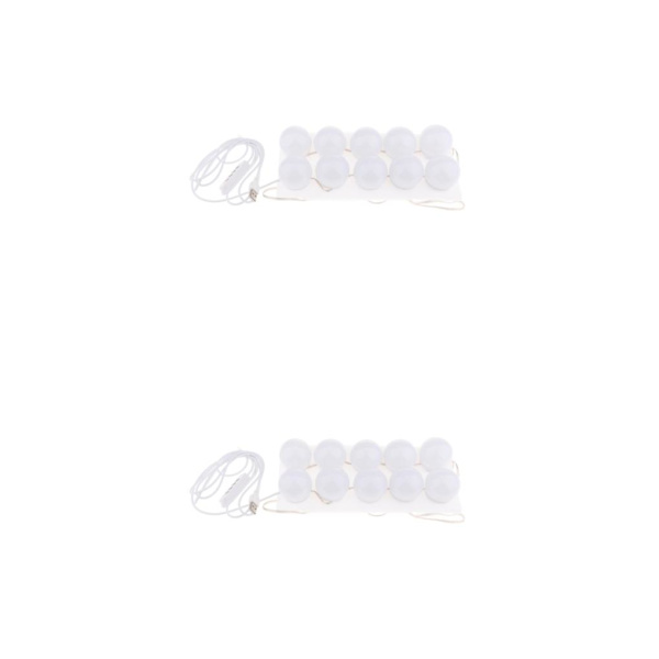 1/2 Vanity Style LED-spegellampor Lampor Kit Lampa Kosmetisk 10 Bulbs 2Set