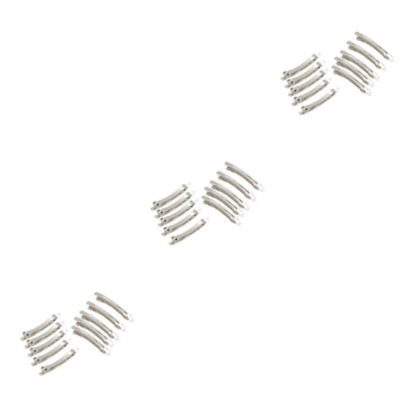 1/3 10 st Silver fransk stil hårspännen Hårgrepp hårspännen 3Set