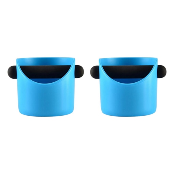 1/2 Coffee Knock Box Bin För Espresso Grinds Tamper Waste Tamp Blue straight mouth 2Set