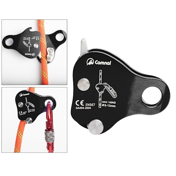 1/2/3/5 Säkerhetsrep Grip Bergsklättring Arborist Fallskydd Black 1 Pc