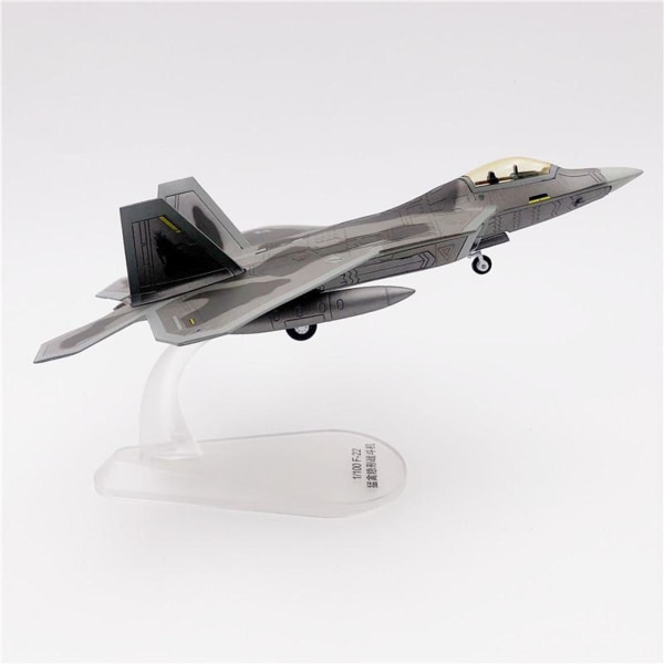 1/100 skala F-22 flygplansmodell med stativ hög simulering