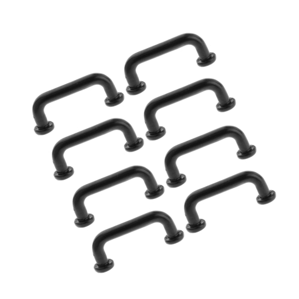 1/2/3/5 1:12 Mini Dragbågform för portgarderob Stor 4st Black Small 8 Pcs 2Set