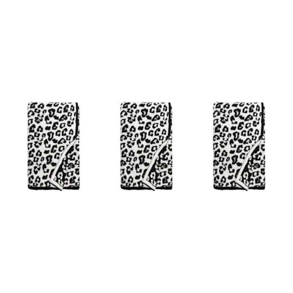 1/2/3 Throw Blanket Leopard Print Flanell Fleece Filtar Plysch black 40x47in 3Set