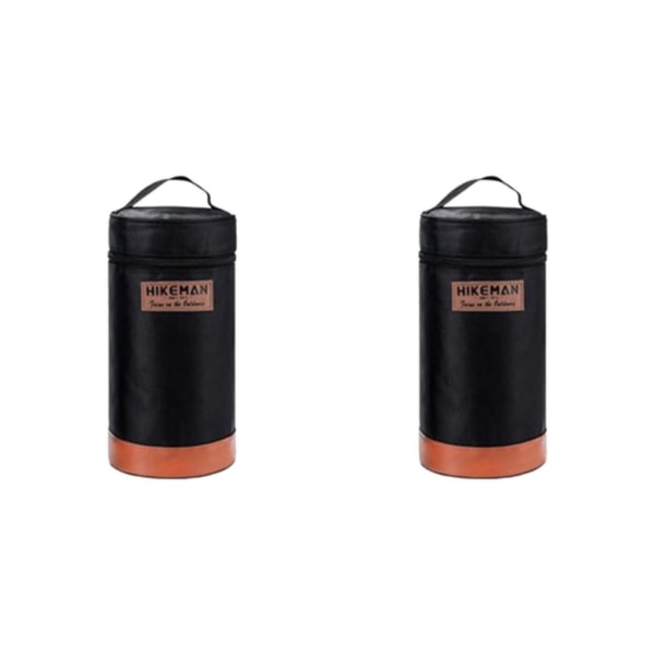 1/2 tank förvaringsväska Multifunktionsbärbart case för utomhusbruk Black M 2Set