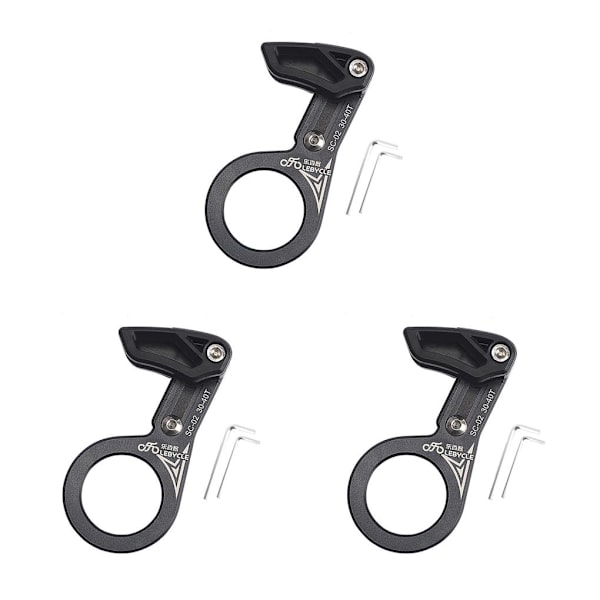 1/2/3 Universal Kedjeguide i aluminiumlegering för MTB-cykel Axis black 3PCS