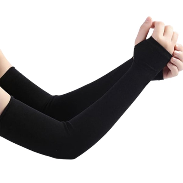1/2/3/5 Kylskydd För Arm Sleeves Ice Silk Sports Black 2PCS