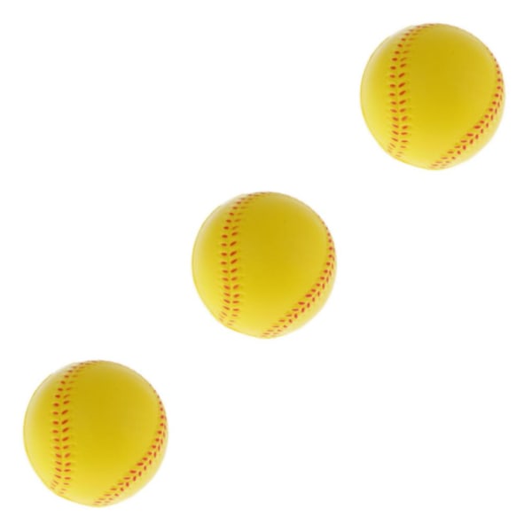 1/2/3 Träning baseball Träning Boll Sport Team Game Match Yellow 7.5cm 3Set