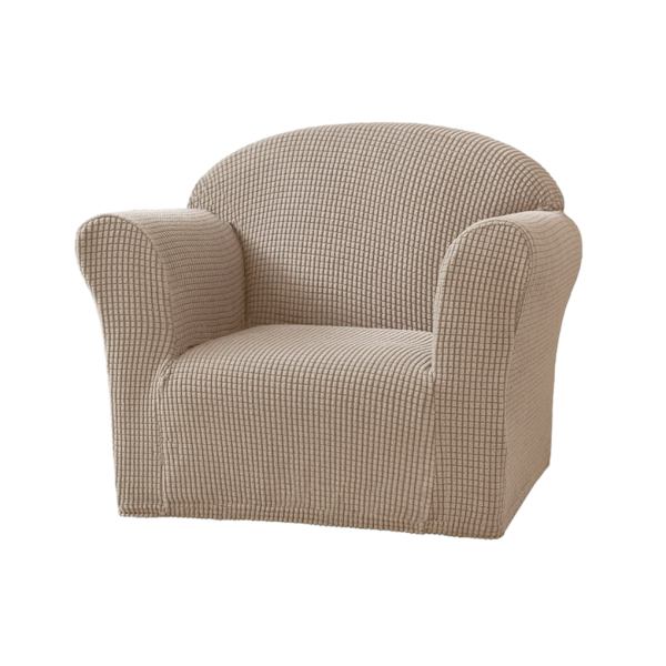 Elastiskt cover Andas och mjukt tillverkat av polyester sand colour