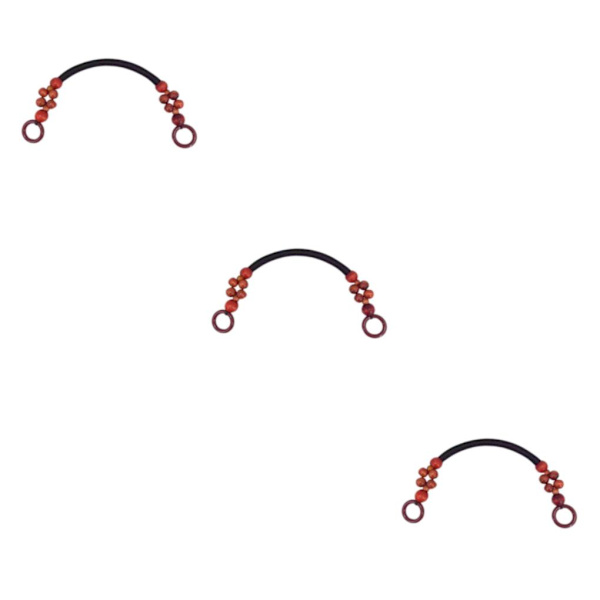 1/2/3 träpärlpåse Handtag Väska Rem Handväska Handtag Rem Red Brown 48cm 3Set