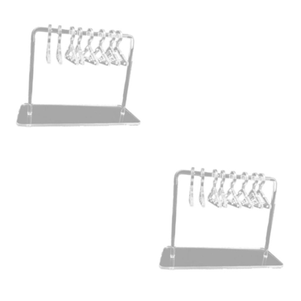 1/2/3 Söt Örhänge Display Stand Mini klädhängare Rack Dekor för Clear 15 x 6 x 11cm 2Set