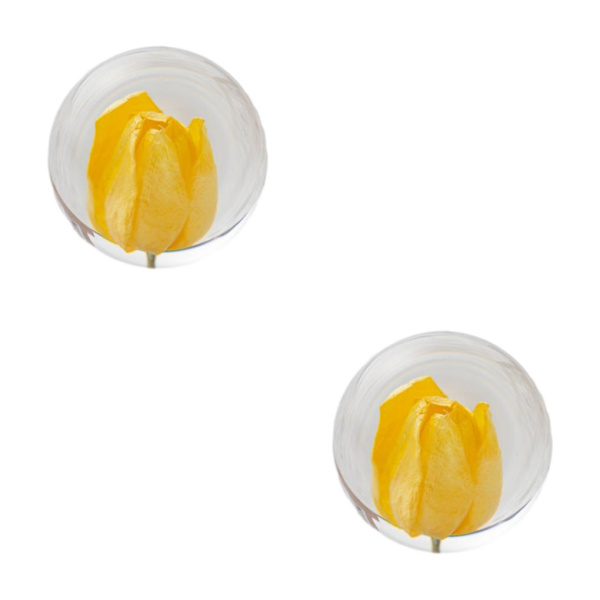 1/2/3/5 Utsökt blomma kristallkula present för alla tillfällen Tulips 8cm 2Set