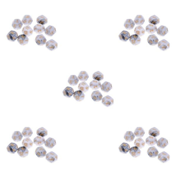 1/5 10 st 12-sidiga tärningar D12 polyedriska tärningar för fängelsehålor 5Set