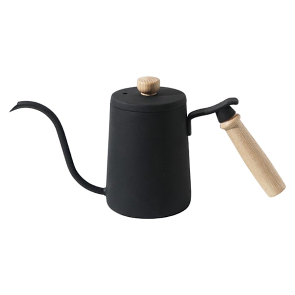 Anti-rost tekokare svanhals Återanvändbar kaffekanna för kök Black 9x29x14cm