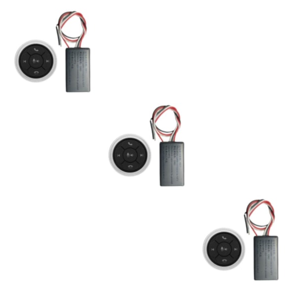 1/2/3/5 Universal Wireless Bluetooth Media Button 7 Key for För Silver 46x12mm 3Set