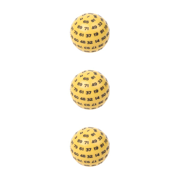 1/3/5 Akryltärningar Spelunderhållning Familjepolyedriska tärningar Yellow 48mm 3Set