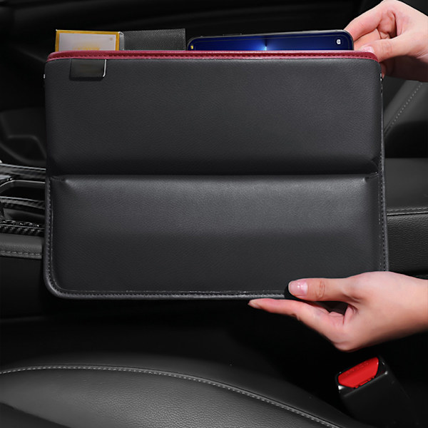 1/2/3/5 Gap Filler PU Läder Passar för nycklar Plånbok för småsaker Black car bag 1 Pc